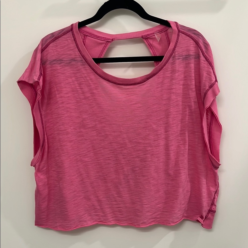 Free People My Time Tee Dragonfruit Size Small